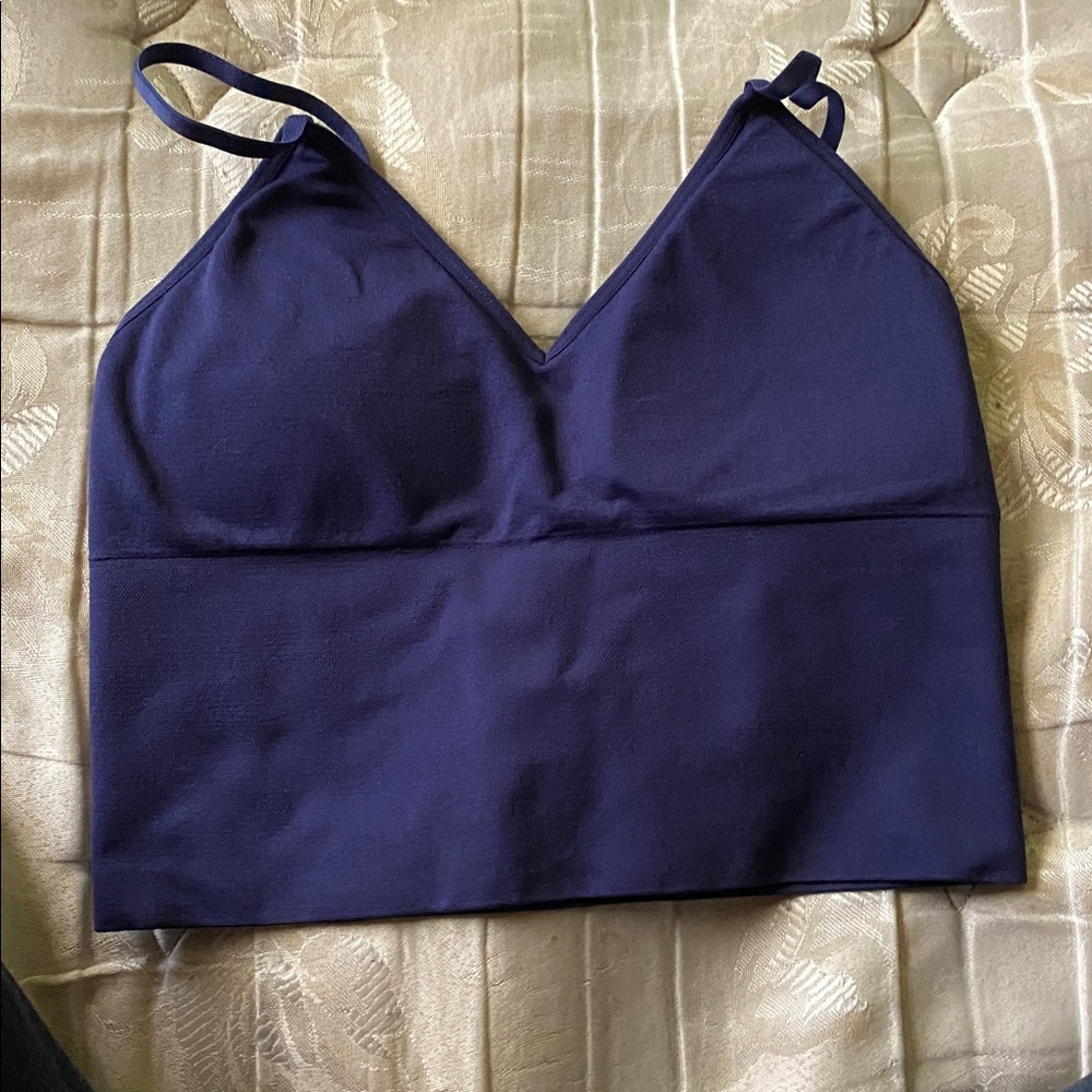 Streetwear Society Navy Blue Crop Top